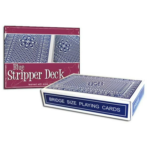 Magic Blue Stripper Deck - Bridge Size - Perfect for Smaller Hands - Fits in Your Pocket with Ease - Includes