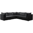 thumbnail image 2 of Meridian Furniture Jacob Black Velvet Modular Sectional, 2 of 12