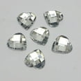 thumbnail image 4 of U8MO 100 Clear Acrylic Faceted Heart Flatback Rhinestone Gems Beads 16X16mm No Hole, 4 of 6