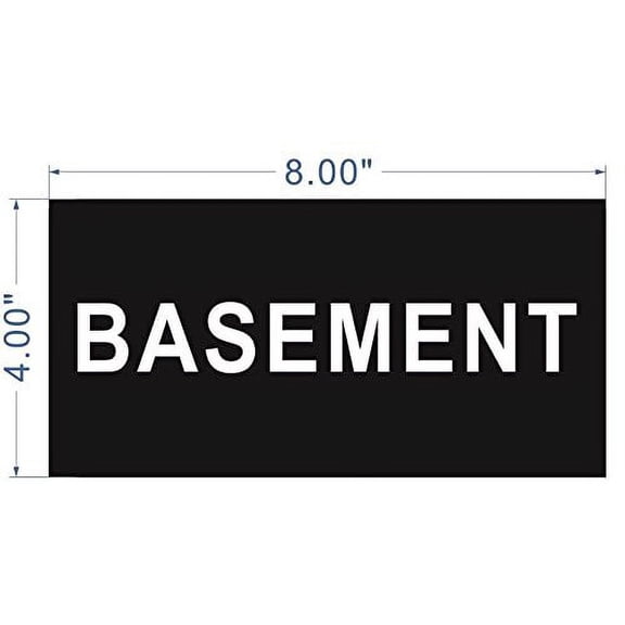 Floor number Sign -Basement sign Engraved Plastic
