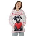 thumbnail image 4 of Happy Valentine's Day Great Dane Brings Love Heart All Over Print 3D Hoodie Unisex Merch Hoodies Danes Dog Lover Gifts - 02028, 4 of 6