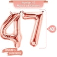 thumbnail image 3 of PARIS PRODUCTS - 47th Birthday Rose Gold Balloons & Number 47 Mylar Balloon, 47th Birthday Party Decor, 47th Birthday Decorations for Women, 47th Birthday Decorations Women 47, 3 of 4