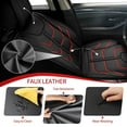 thumbnail image 3 of LAONNVIR Leather Seat Covers,Seat Covers Full Set,Car Seat Protectors 5 Seats,Automotive Seat Covers Fit for Toyota RAV4 2013-2018(Black&Red,Full Set), 3 of 8