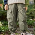thumbnail image 5 of ZXLBBD Boy's Cargo Pants for Fall Joggers with Multiple Pockets Comfortable Solid Color Trousers for Kids Youth School Fashion Casual Outdoor,Green,Size 6 Y-7 Y, 5 of 6