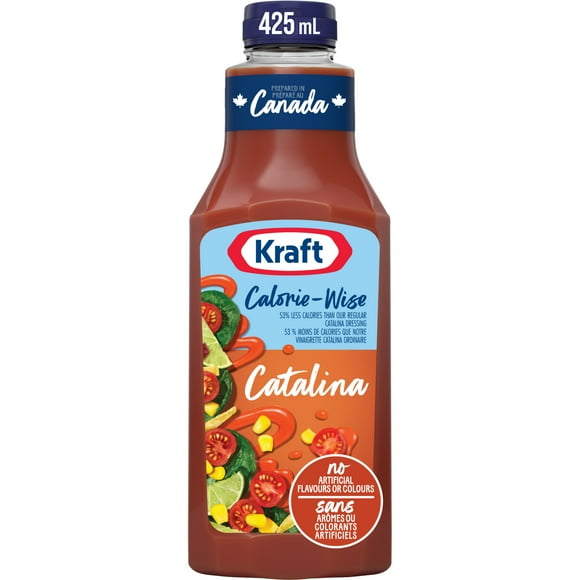 Kraft Calorie-Wise Catalina Salad Dressing, 425 mL Bottle, KRAFT C-WISE CATALINA DRESSING 425