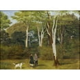 thumbnail image 2 of Jørgen Roed 18x14 Black Ornate Wood Framed Double Matted Museum Art Print Titled - Selecting Trees for Felling, 2 of 5
