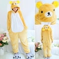 thumbnail image 3 of Pijamas de una pieza unisex para adultos, disfraz de tigre, oso, gato, animal, disfraz de Halloween, Navidad, ropa de dormir, monos de rana y Panda, 3 of 4