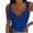 Blue, variant on Spring Tops for Women Tank Tops for Women Fashion Sexy Womens V-Neck Patchwork Solid Lace Short Camis Tops Vest