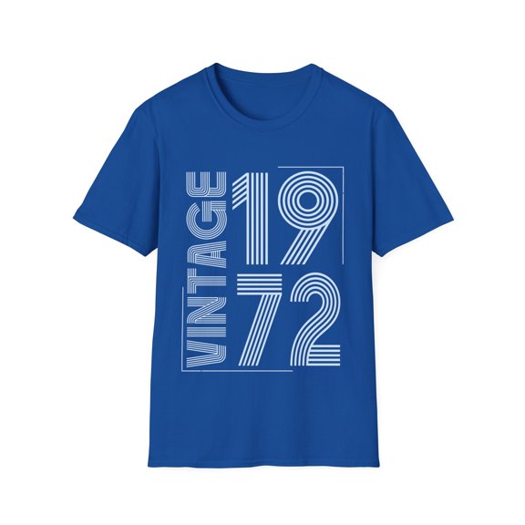 Vintage 1972 T Shirts for Men Retro Funny 1972 Birthday Mens Shirts