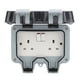 thumbnail image 1 of Caja de enchufe impermeable para exteriores, componentes de control de enchufes eléctricos a prueba de lluvia, estilo británico, 220V, 1 of 8