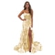 thumbnail image 1 of Vestido de fiesta Mollyevers 2025 sin tirantes con diseño de sirena satinado, color champán, 1 of 7