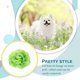 thumbnail image 5 of Advancent Collar de perro flores gasa perla hermosa apariencia gato pajarita banda elástica suministros para mascotas decoración del cuello Decoración Pasto verde, 5 of 6