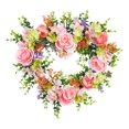 thumbnail image 4 of simhoa 2024 Valentine Decoration Flower Rose Wreath Handmade for Table Centerpieces, 4 of 8