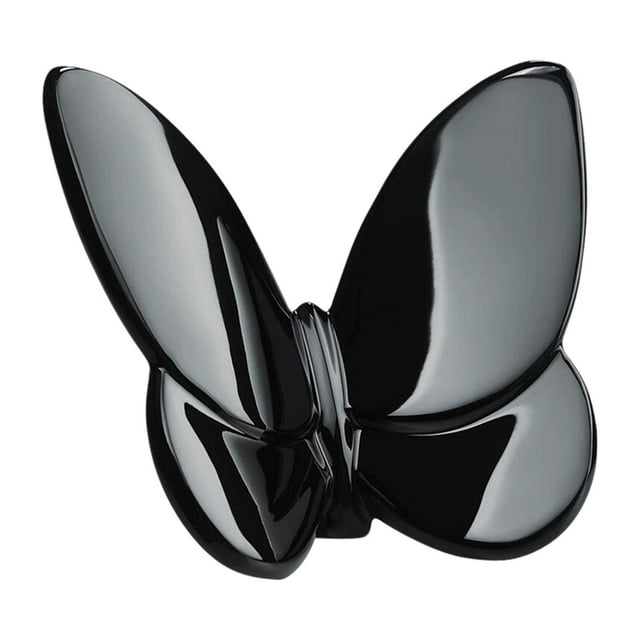 Estatua de mariposa, escultura decorativa para interiores, regalo de cumpleaños, adorno, estatuilla de Animal para oficina, escritorio, estantería de Negro