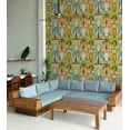thumbnail image 2 of NextWall Orange Tropical Facade Peel and Stick Wallpaper, 2 of 11