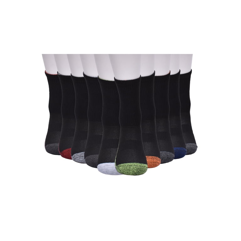 Athletic Works Boys Cushioned Crew Socks, 10-Pack photo 4