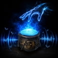 thumbnail image 5 of Halloween Decorations Witch Cauldron with LED Lights and Sound Effects, Spidery Fog Machine, 31.49x22.24 Inch Vintage Magic Brew Cauldron Set for Home, Mantel, Kitchen and Party Decor, 5 of 6