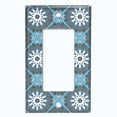 thumbnail image 5 of Metal Light Switch Plate Cover Mandala Blue Floral Pattern Damask MDL116, 5 of 13