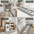 thumbnail image 5 of Black and White Geometric Boho Pattern Kitchen Rugs Sets Of 3,Kitchen Runner Rugs Non Skid Washable,Decorative Kitchen Floor Mats for Kitchen,Sink,Laundry,17"x30"+ 17"x47" + 17"x59", 5 of 6