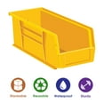 thumbnail image 3 of B O X Packaging Plastic Stackable Bin Boxes, Small Size, 10 7/8" x 5 1/2" x 5", Yellow, Pack Of 12, 3 of 6