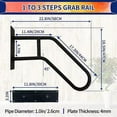 ZHON Handrail Outdoor Steps Handrails Safety Grab Bar for Steps Non