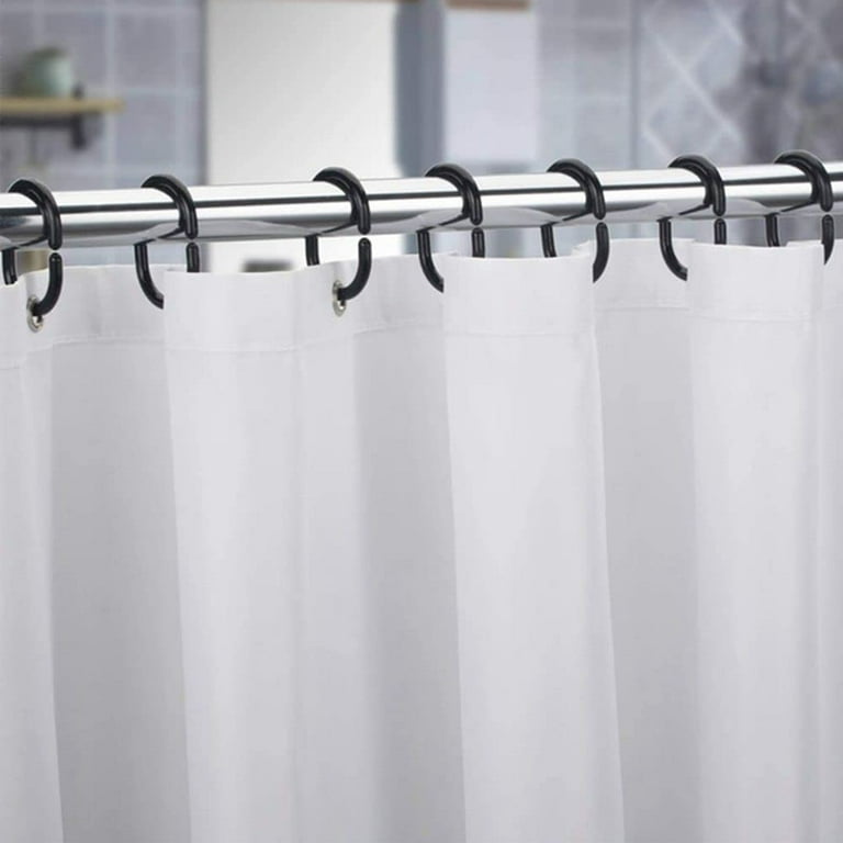 12/24PCS Clear Shower Curtain Rings Hooks C-shape Railing Hanger Hooks for Bathroom  Shower Window Rod Bath Drape Loop Clips - AliExpress