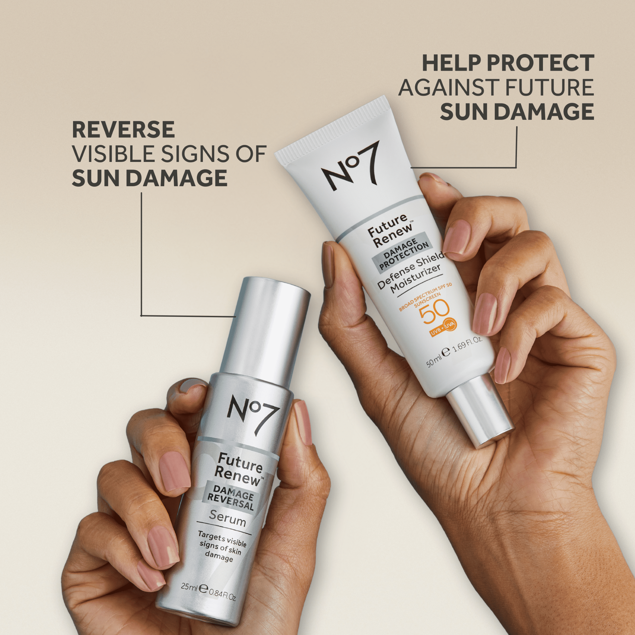 No7 Future Renew Defense Shield Moisturizer, SPF 50, 1.69 fl oz