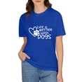 thumbnail image 2 of Dog Mom Shirt for Men Dogs Shirt Life is Better with Dogs T-Shirt Dog Paw Print Tee Funny Pet Lover Animal Gift Tops,Blue L, 2 of 7