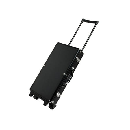 White Swan American Mahjong Set in Wheeled Black Case - White Tiles - Modern Pushers
