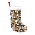 thumbnail image 2 of Salouo Cute Puppy Print Christmas Stockings,Large Xmas Stocking Set of 1 Holiday and Farmhouse Stocking for Christmas Holiday Party Decoration(17.7*11 Inch), 2 of 7