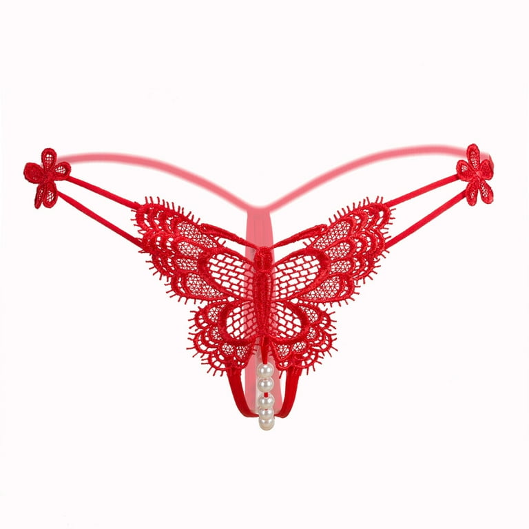 European American Style Pearl Panties Color Contrast Erotic Red Lace  Underwear For Women From Superhotclothes, $8.5