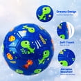 thumbnail image 4 of PLAYZAP Toddler Soccer Ball, Size 2 Soccer Ball with Pump, Cartoon Dinosaur Blue Soccer Ball for Kids 2-5, Baby Small Ball for Toddler, Indoor Outdoor Play Toys Gifts for Girls Boys, 4 of 8