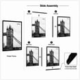 thumbnail image 5 of FungYuan 24x36 Black Plastic Picture Frames Set of 4, Lightweight Poster Frames for Photos, Prints and Gallery Wall, 5 of 6