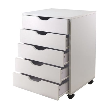 FurniFact Walnut Kitchen Island Cart – Rolling Kitchen Island on Wheels