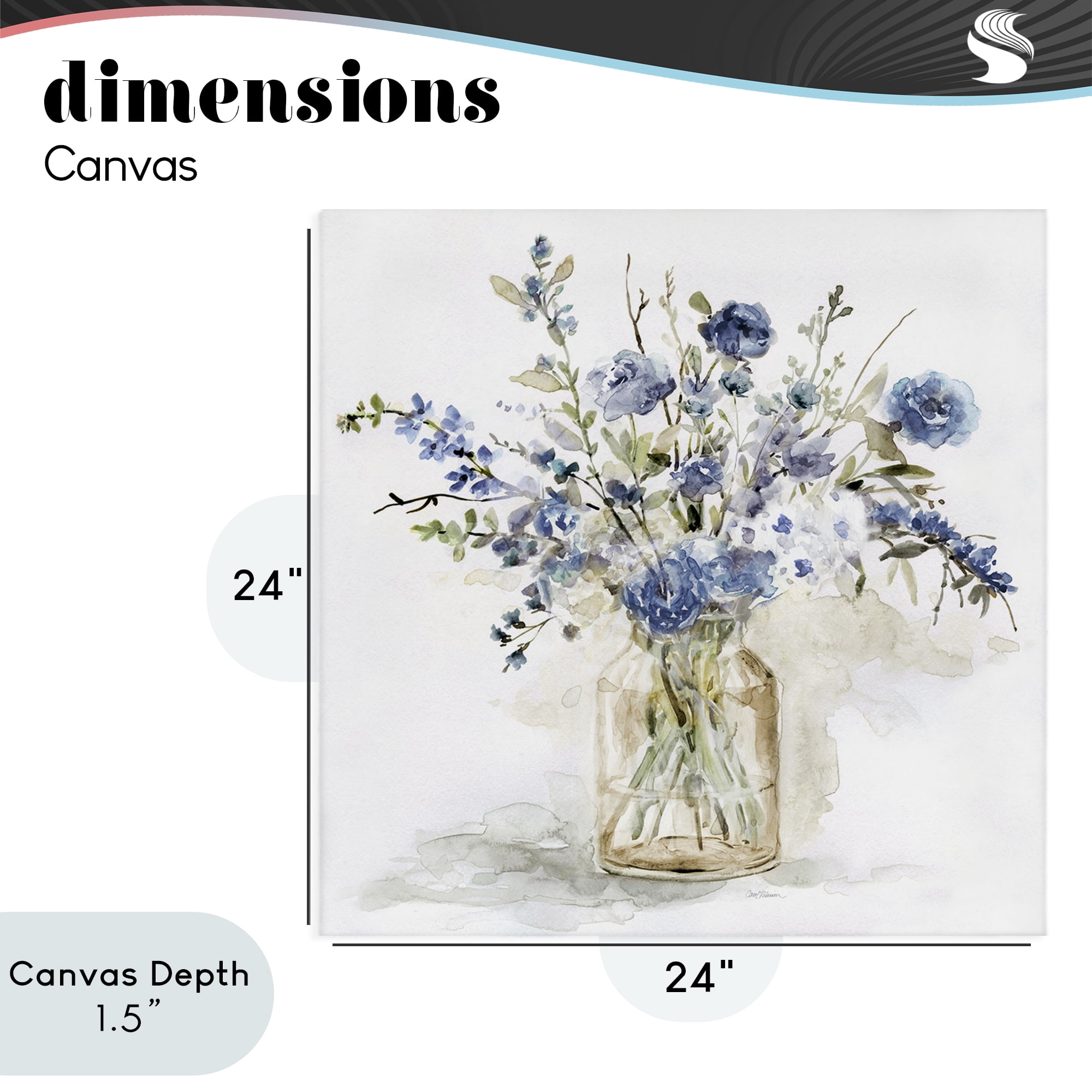Stupell Industries Spring Floral Dollops Canvas Wall Art, design by Carol Robinson