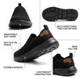 thumbnail image 5 of LANCROP Women Round Toe Knit Slip On Athletic Sneakers, Lightweight Soft Shoes for Daily Walking, 5 of 9