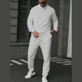 thumbnail image 6 of Gamivast Men's Jacquard Knit Tracksuit Long Sleeve Shirt and Drawstring Pants Set Soft Textured Outfit for Casual Golf Daily Lounge Athletic, 6 of 6