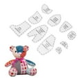 thumbnail image 1 of Memory Bear Sewing Patterns Template Ruler Set, 10 Pcs Memory Bear Template Ruler Acrylic Sewing Pattern Set for Cute Doll Making, Bear Sewing Pattern Ruler Quilting Template, 1 of 7