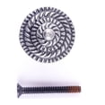 thumbnail image 6 of Renovators Supply Iron Kitchen Cabinet Knob Pull Round Fibonacci style Pewter Finish Decorative Metal Knobs for Kitchen Cabinet or Drawer Pull Handle w/Screws, 6 of 7