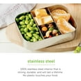 thumbnail image 2 of LunchBots Small Protein Packer Toddler Bento Box - Extra Small Divided Stainless Steel Snack Container - 4 Sections for 1-2oz of Nuts, Meat, Cheese, Finger Foods - Dishwasher Safe - Stainless Lid, 2 of 7