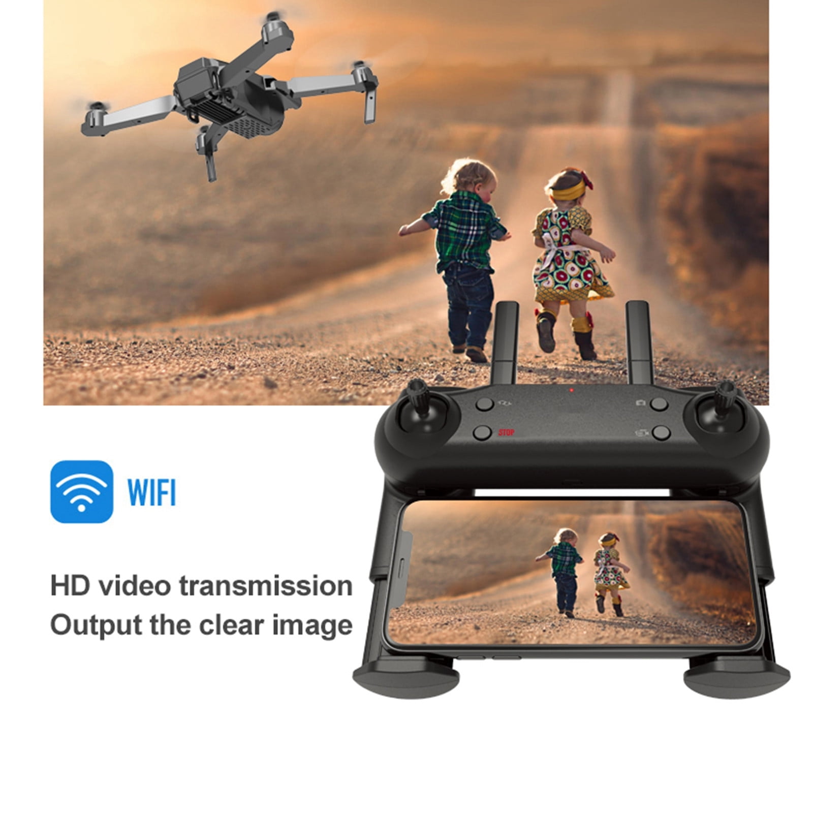ESULOMP Drone with Dual 720P HD FPV Camera Remote Control Toys Gifts for Boys Girls with Altitude Hold Headless Mode Start Speed Adjustment