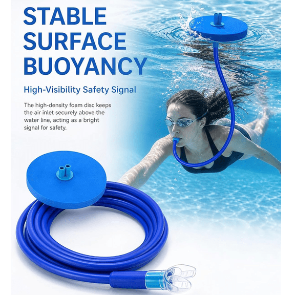 Full Dry Respirator,Ergonomic Diving Snorkels,Portable Enduring Breathing Tube for Adult Men Women Diving Swimming Camping Stream Diving