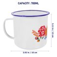 thumbnail image 2 of 2 Pcs Tasse à Thé Émaillée Lisse Style Chinois Récipient à Boisson Vintage, 2 of 8