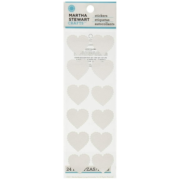 Martha Stewart Crafts White Dimensional Heart Stickers