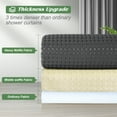 thumbnail image 6 of Inosoo Waffle Textured Shower Curtain, 72"x72" Heavy Duty Fabric Shower Curtains for Bathroom, Luxury Weighted Polyester Cloth Bath Curtain for Hotel, Charcoal Gray, 6 of 15