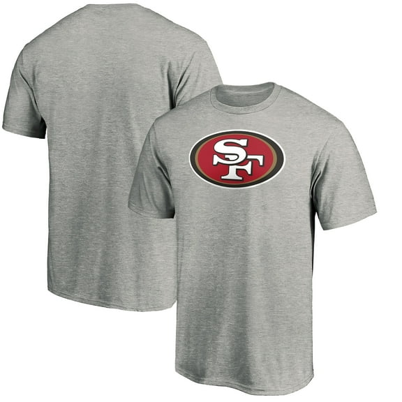 Men's Fanatics Heather Gray San Francisco 49ers Primary Logo T-Shirt