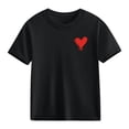 thumbnail image 6 of Spazoro Girls T-Shirts Tee, Crew Neck Cute Print 100%Cotton Short Sleeve Casual Tops for Kids Black Size 4, 6 of 6