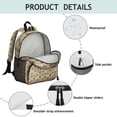thumbnail image 4 of Brown Dog Paw Footprint Bone Backpack Backpack for School,Cute School Bag,Schoolbag with Adjustable Shoulder Straps & Padded Back,13.8"x11.4"x6", 4 of 6