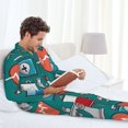 thumbnail image 6 of Gaeub Medical Elements Mens Pajamas Set Mens Sleepwear with Long Sleeve Top & Bottoms PJs-Small, 6 of 7