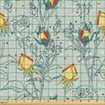 thumbnail image 2 of Ambesonne Floral Fabric by the Yard Upholstery, Victorian Art Rose Flowers, 10 Yards, Pale Taupe and Multicolor, 2 of 5